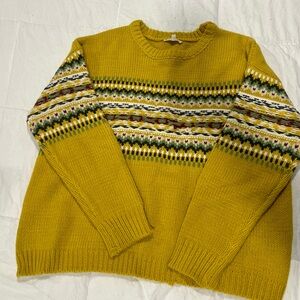 Easel Mustard Knit Sweater